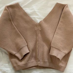 Princess Polly crop beige sweater